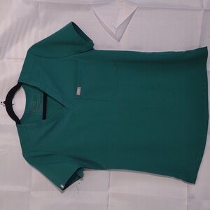 Figs Catarina One-Pocket Scrub Top - Hunter Green